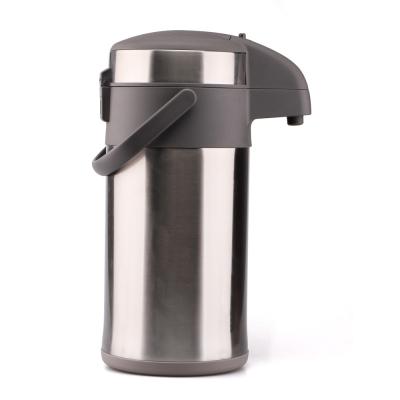 China Thermos Vacuum Water Pump Pot Large Capacity Insulated Coffee Thermos Air Flask Pot 3L for sale