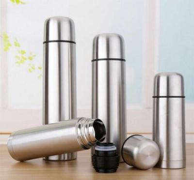 China 750ml  High Quality Termos Stainless Steel Double Bullet Shape Sports Bottle Wall Water Bottle Thermoses Vacuum Flask for sale