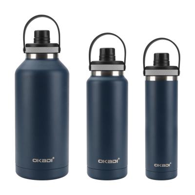 China 32 oz de aço inoxidável de parede dupla frasco de vácuo Sport Bottle viagem garrafa de água com alça à venda