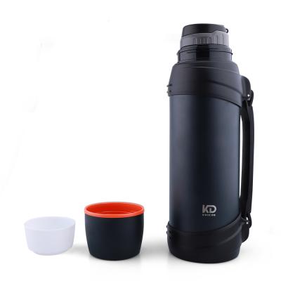 China 2022 New Large Capacity 2L/2.5L Vacuum Stainless Steel Travel Pot With Plastic Cup and Handle For Outdoor Sport for sale