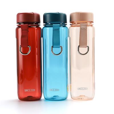 China Eco Friendly 1000ml Plastic Sport Water Bottle Portable Gym Tritan Bottle with Metal Lid for sale