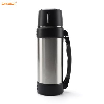 China 1500ML Double Wall 304 Stainless Steel Vacuum Travel Pot Thermos Outdoor Thermal Insulation Kettle for sale