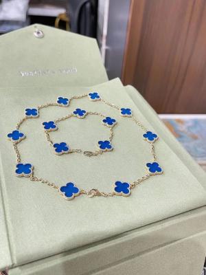 China 16,8 pulgadas del vintage de Alhambra 10 del adorno del collar 18k de collar del oro amarillo en venta