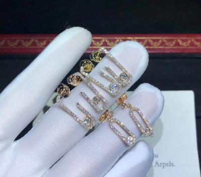 China custom real 18k gold Messika Fine Jewelry Brand Wedding Bands Diamond Studded Earrings for sale