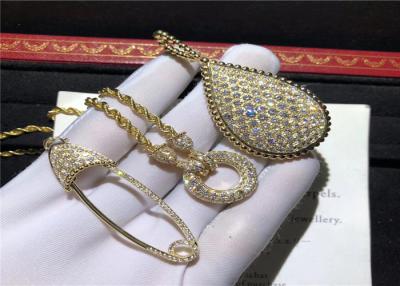 China Fabricantes al por mayor de la joyería del oro de Diamond Necklace del oro de lujo 18K en venta