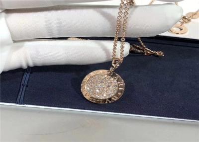 China Colar de diamante luxuosa do ouro 18K, joia personalizada da forma da parte alta à venda