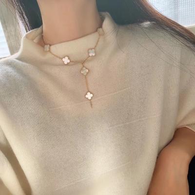 China Van Cleef & Arpels Vintage Alhambra Necklace 10 Motifs With White Mother Of Pearl jewelry manufacturers china for sale