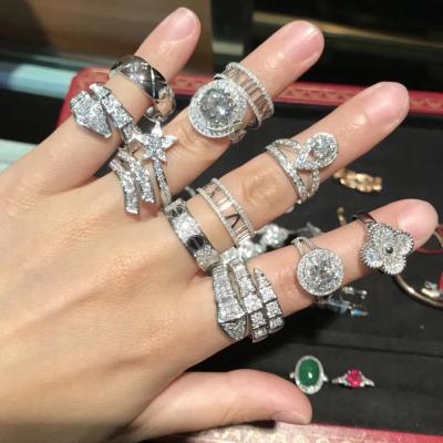 China ouro 18K Diamond Engagement Ring, joia feito a mão do leilão da joia do diamante feita sob encomenda da parte alta à venda