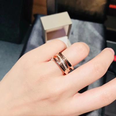 China Cuatro la banda B Zero1/Zaha Hadid Ring Rose Gold para la empresa banquetea los accesorios de lujo de la joyería en venta