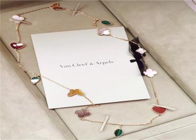 中国 jewelry van cleef注文のヴァンCleef Jewelryの幸運なアルハンブラの長いネックレス12のモチーフ 販売のため