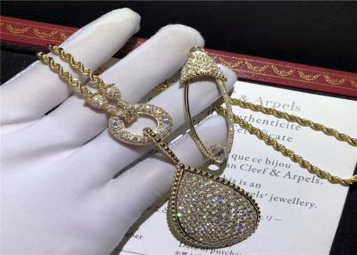 China  jewelry High End 18K Gold Diamond Necklace , Custom  Snake Necklace for sale