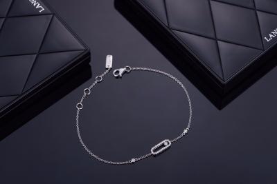 China No Gemstone Saddle VVS Diamonds 18k Gold Bracelet for sale