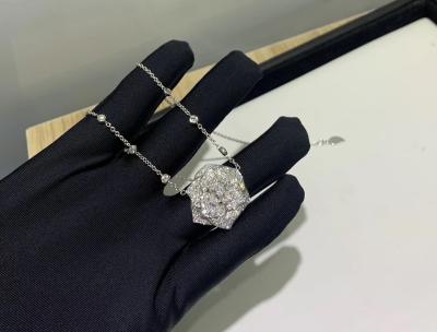 China No Gemstone 18K Gold Diamond Necklace Piaget Rose Pendant OEM for sale