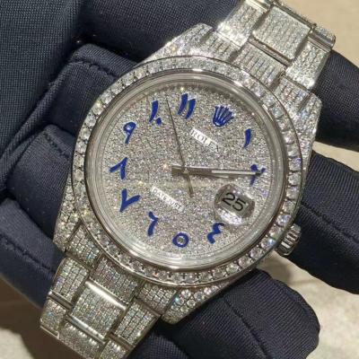 China VVS Moissanite Lab Diamonds Watch Men Women Iced Ice Cube for sale