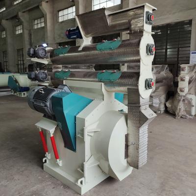 China 45kw 8th Ring Die Wood Pellet Production Line Animal Food Pellet Machine for sale