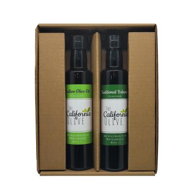 China Custom Logo Printing Paper Rectangular Olive Oil Bottle Packaging Gift Box for sale