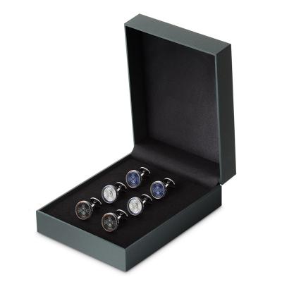 China Customized Textured Paper Cufflinks Gift Box Personalized Logo Design For Men for sale