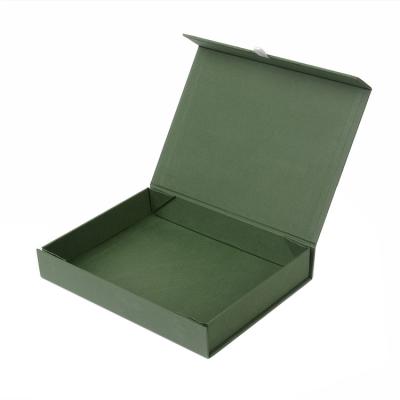 China Green Magnetic Paper Gift Box Custom Logo / Foldable Cardboard Boxes for sale