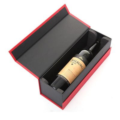 China Custom Logo Rigid Cardboard Wine Glass Packaging Boxes With Magnetic Closure for sale