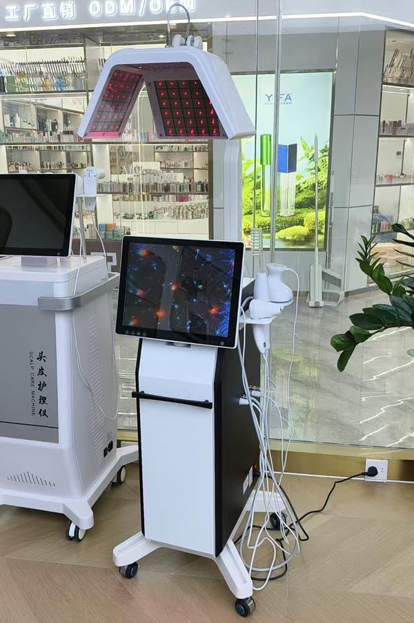 Hair Regrowth Machine in professional salon setting