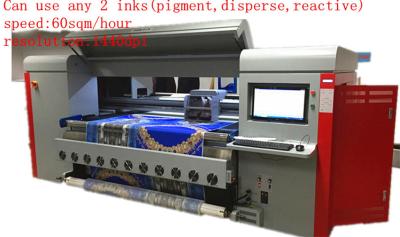 China 1.8m Dx5 Digital Textile Printing Machine Disperse / Reactive /  Pigment Ink for sale