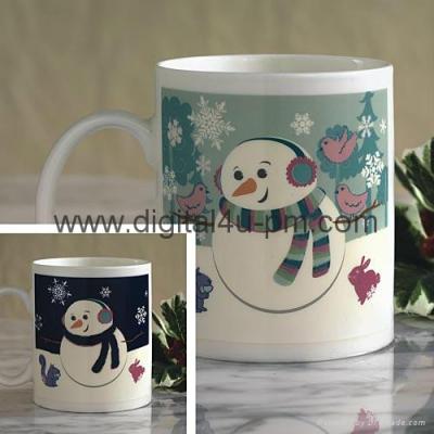 China Christmas color-changing mugs for sale