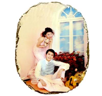 China Sublimation Oval paintings Photo Slate for sale