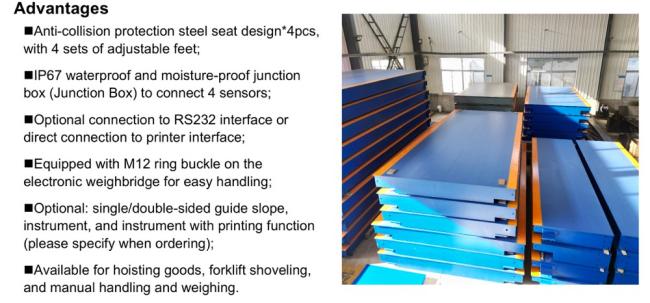 3m X 18m 100ton 120tons Electronic Weighing Balance Digital Weighbridge Truck Scale