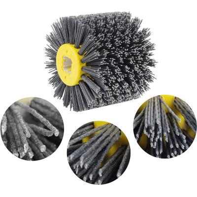 China Custom Rotary Cylindrical Abrasive Nylon Wheel Brush Metal Deburring Cleaning for sale