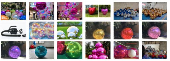 Inflatable Mirror Balloons, Reflective Shiny Balls, Colorful Balloons For Events Decor 0