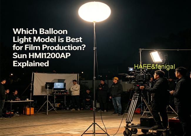 HAFE Sun HMI1200AP Balloon Light in film production setting