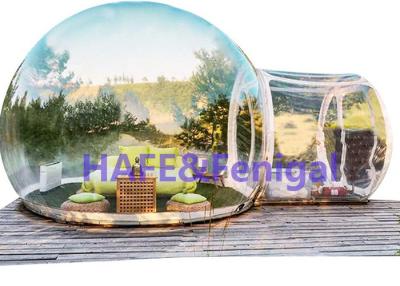 China Dome Inflatable Bubble Tent With Tunnel PVC Tarpaulin for sale