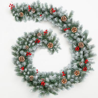 中国 クリスマスの花輪の膨脹可能なつく装飾6ftの9ft家の装飾の花輪 販売のため