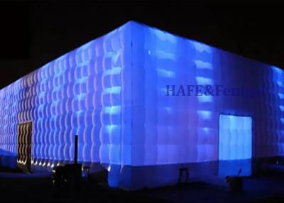 China Led Light Inflatable Tent Inflatable Marquee Tents Inflatable Cube Party Nightclub Tent for sale