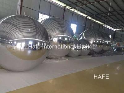 China 6.5ft Inflatable Mirror Ball 2m Silver Color To Meeting Decoration for sale