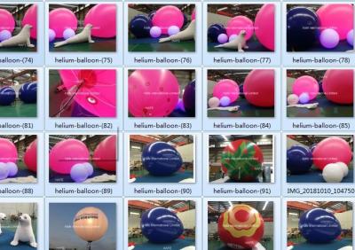 China Globo rosado del helio y perro de mar inflable del cartón de las decoraciones para los acontecimientos en venta