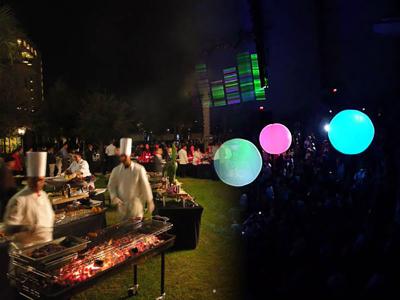 China El partido ligero llevado inflable del globo 800w de la iluminación del acontecimiento muestra la decoración en venta