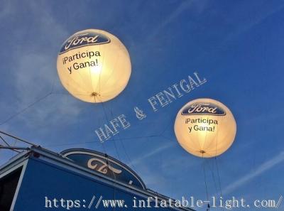 China Decorations PVC Inflatable Light Balloon 2 Sides Logo Printing for sale