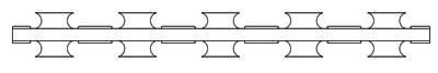 A drawing of BTO-18 razor wire on the white background.