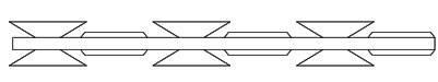 A drawing of BTO-28 razor wire on the white background.