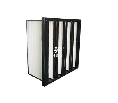 China Industrial V Bank Air Filter HEPA Air Purifier 220V 110V For Air Conditioner for sale