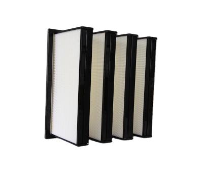 China Pleated HEPA V Bank Air Filter For Ventilation System Purifier for sale