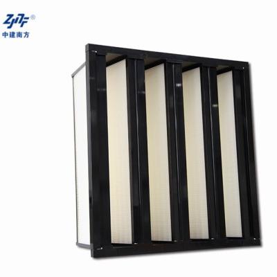 China Superfine V Bank Air Filter W Type Dust Large Filtration Capacity for sale