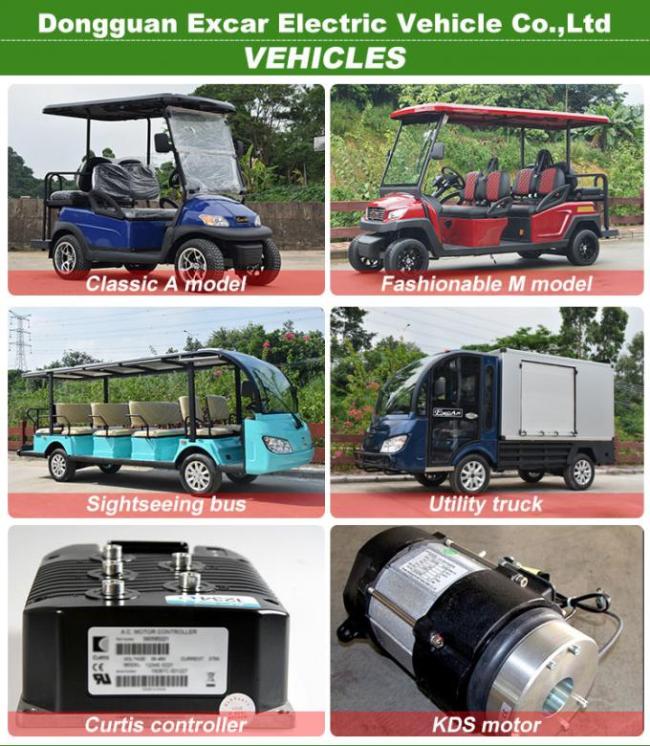 Excar Electric Golf Shuttle Bus For Sightseeing Journeys With 72V Trojan Battery 10