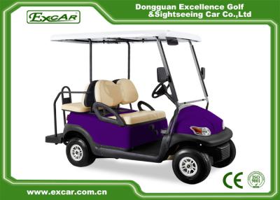 China Purple Battery Operated Electric Golf Car 48V Mini Club Car 4 Seater for sale