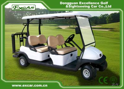 China Aluminum 6 Seats White Golf Buggy Cart ADC 48V 3.7KW Electric Golf Cart for sale
