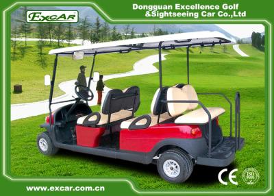 China Excar Red Motorised Golf Buggies 4 And 2 Seats Intelligent Onbaord Charger for sale