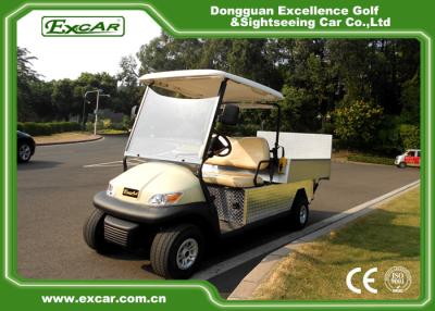 China Beige Two Seater Electric Hotel Buggy Car with Cargo ADC 48V Motor Electric Utility Car for sale