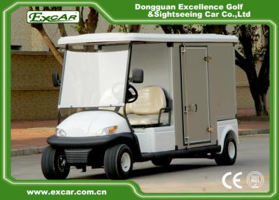 China EXCAR Electric Food Cart White 5KW Golf Beverage Cart With Steel Chassis for sale