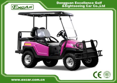 China Rose Color Electric Fuel Type 4 Wheel Electric Golf Car Electric Vehicle 48 Voltage Aluminium Framework for sale